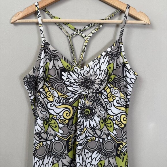 Prana Floral Shelf Bra Traveler's Mini Dress Women Small Athletic Outdoor Active - Picture 5 of 12